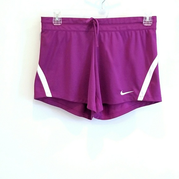 Nike Pants - Nike purple white trim dri fit shorts size M